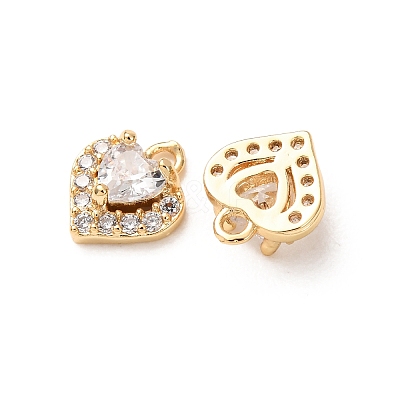 Valentine's Day Brass Micro Pave Cubic Zirconia Charms CU-K002-38G-I-1