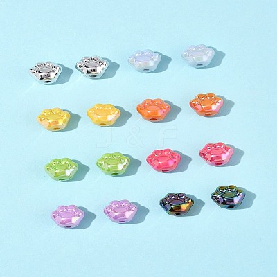 32Pcs UV Plating Acrylic Beads PACR-FS0001-04-1