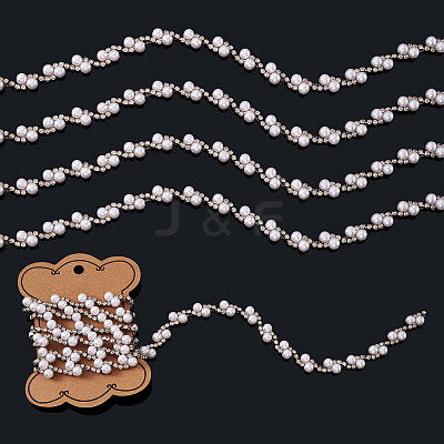 Alloy & Crystal Rhinestone & Plastic Pearl Bead Chains LCHA-TA0001-01-1