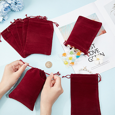 20Pcs Rectangle Velvet Drawstring Pouches TP-BBC0001-03A-01-1