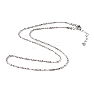 Non-Tarnish 304 Stainless Steel Bone Rope Chain Necklace for Women NJEW-I121-01A-P-1