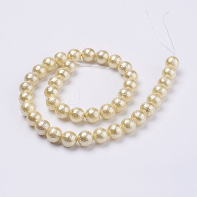 Wrinkle Textured Shell Pearl Beads Strands X-BSHE-E016-12mm-04-1