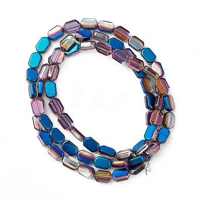 Electroplate Glass Beads Strands EGLA-L042-HP03-1
