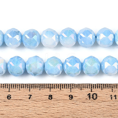 Anti-Tarnish Electroplate Glass Beads Strands X-GLAA-N010-10mm-06-1