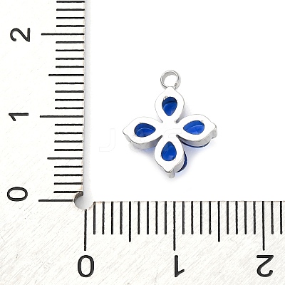 304 Stainless Steel Micro Pave Cubic Zirconia Pendants STAS-U042-06P-03-1