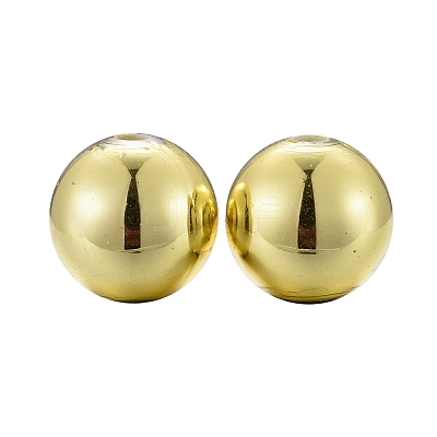 5 Sizes Plating Acrylic Beads PACR-LS0001-01G-1