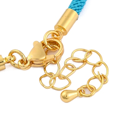 Nylon Cords Bracelet Makings Fit for Connector Charms AJEW-P116-02G-38-1