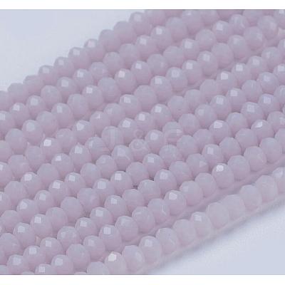 Opaque Solid Color Glass Bead Strands X-GLAA-F076-A12-1