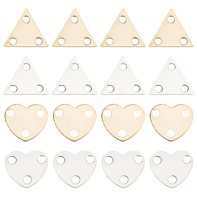 80Pcs 4 Style Brass Chandelier Component Link KK-BC0009-70-1