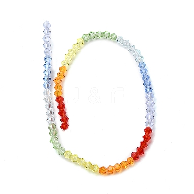 Transparent Gradient Color Glass Beads Strands GLAA-F131-01A-01-1