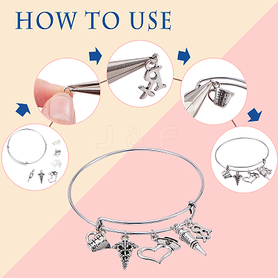 DIY Nurse Day Theme Bracelet Making DIY-PH0027-03-1