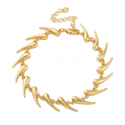 Rack Plating Brass Link Bracelets for Women BJEW-C086-01G-1