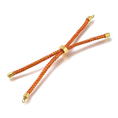Braided Cotton Cord Slider Bracelet Making MAK-R001-01G-28-1