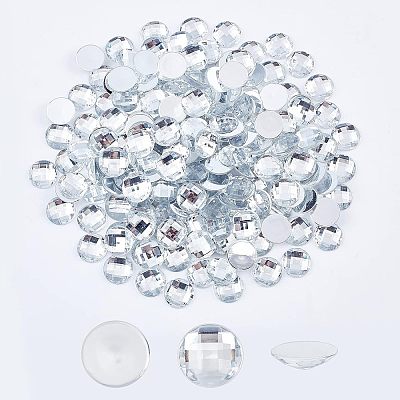200Pcs Acrylic Rhinestone Cabochons GACR-FG0001-10-1