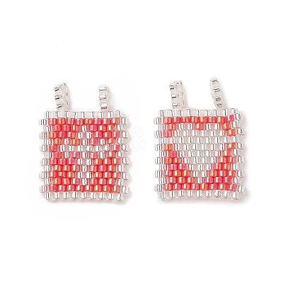 2Pcs 2 Style Handmade Loom Pattern MIYUKI Seed Beads PALLOY-MZ00087-1
