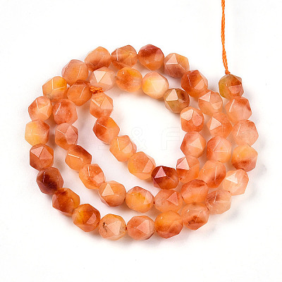 Dyed Natural White Jade Beads Strands G-T139-8mm-45U-1