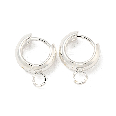 201 Stainless Steel Huggie Hoop Earring Findings STAS-P283-01U-S-1