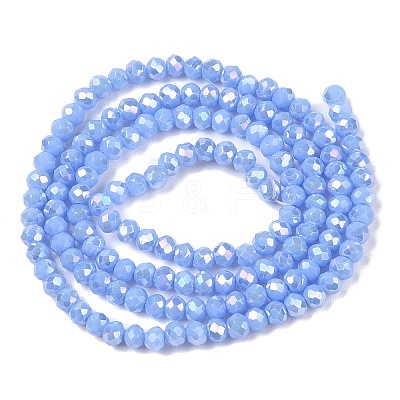 Electroplate Glass Beads Strands EGLA-A044-P1mm-B17-1