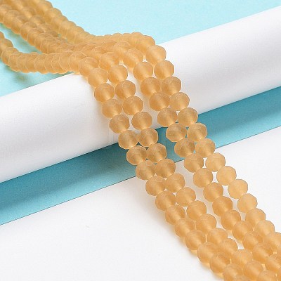 Transparent Glass Beads Strands EGLA-A034-T6mm-MD23-1