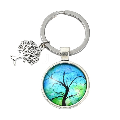 Alloy Glass Keychains KEYC-YW00008-03-1