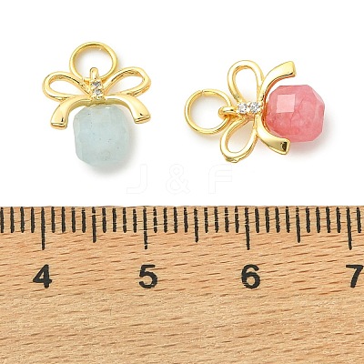 Natural Morganite Pendants PALLOY-JF05638-01-1