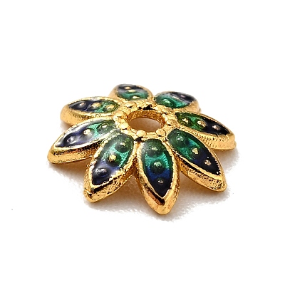 Multi-Petal Alloy Enamel Bead Caps FIND-G029-02G-01-1