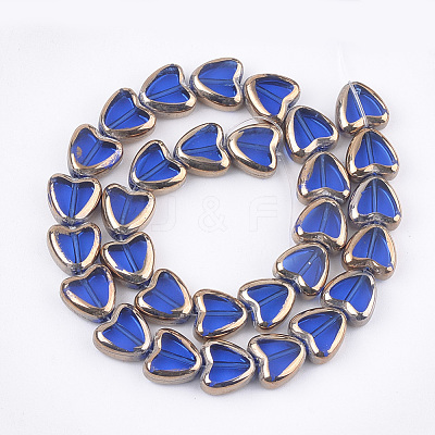 Electroplate Glass Beads Strands EGLA-S188-09-1