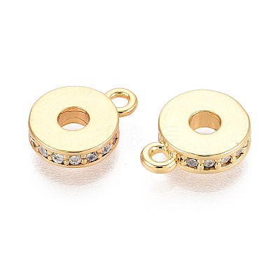 Brass Micro Pave Clear Cubic Zirconia Tube Bails X-KK-S354-167-NF-1