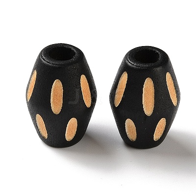 Schima Wood Carved European Beads WD-CBACBB7-01B-1