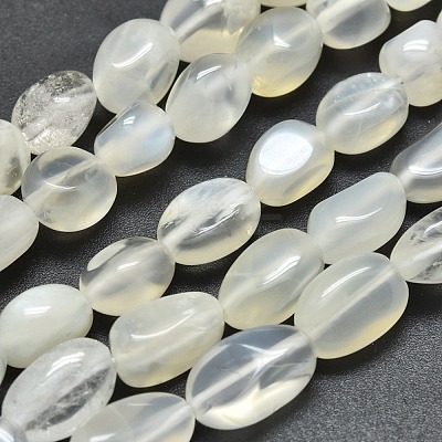 Natural White Moonstone Beads Strands X-G-O186-C-04-1