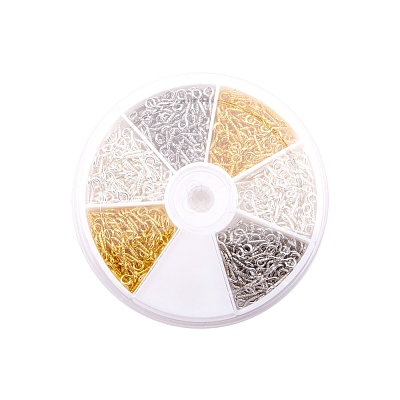 1 Box Three Colors Iron Screw Eye Pin Peg Bails IFIN-X048-02-1