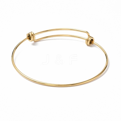 Ion Plating(IP) Adjustable 304 Stainless Steel Bangles Making MAK-F286-01G-1