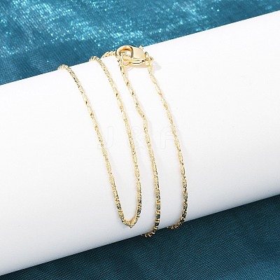 Brass Oval Link Chain Necklaces NJEW-D338-02G-1