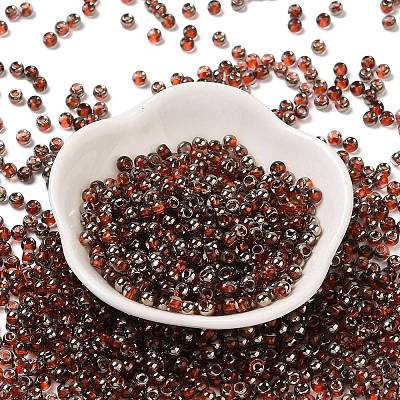 Transparent Inside Colours Glass Seed Beads SEED-H002-A-C205-1