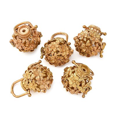 Brass Hollow Cage Pendants LS-KK-P094-14-1