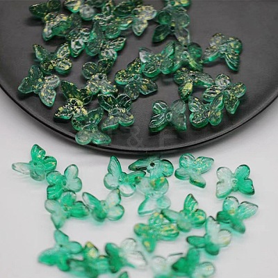 Handmade Golde Sand Lampwork Beads LAMP-WH0001-11K-1