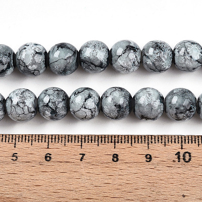 Baking Paint Glass Beads Strands DGLA-N003-10mm-A06-1