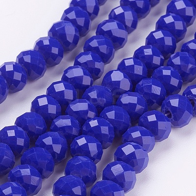Imitation Jade Glass Bead Strands GLAA-F001-6x4mm-01-1