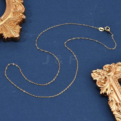 925 Sterling Silver Cable Chain Adjustable Slider Necklaces for Women NJEW-U030-01G-01-1