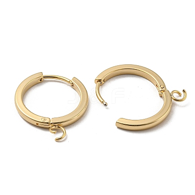 201 Stainless Steel Huggie Hoop Earrings Findings STAS-A167-01D-G-1