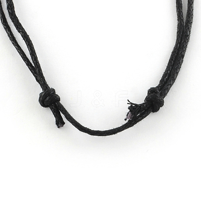 Waxed Cotton Cord Necklace Making NJEW-R186-03-1