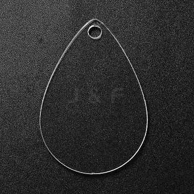 Transparent Acrylic Blank Pendants TACR-Z003-01D-1