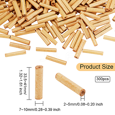 300Pcs Natural Wood Beads WOOD-OC0002-60-1