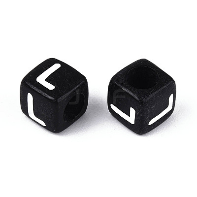 Initial Acrylic Horizontal Hole Beads OACR-ZX006-35L-1