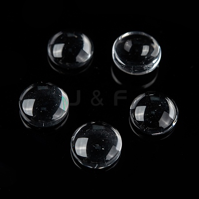 Transparent Glass Cabochons GGLA-R026-8mm-1