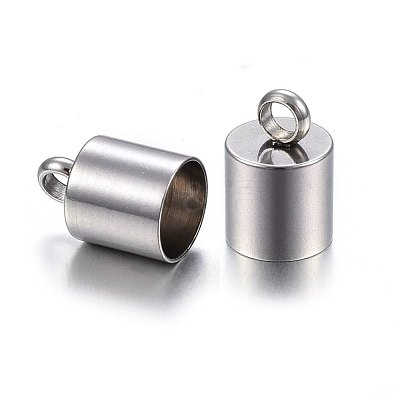 Tarnish Resistant 201 Stainless Steel Cord Ends STAS-O107-09P-A-1
