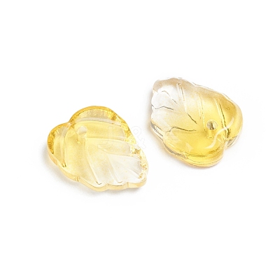 Two-Tone Transparent Glass Charms X-GLAA-H016-15J-1