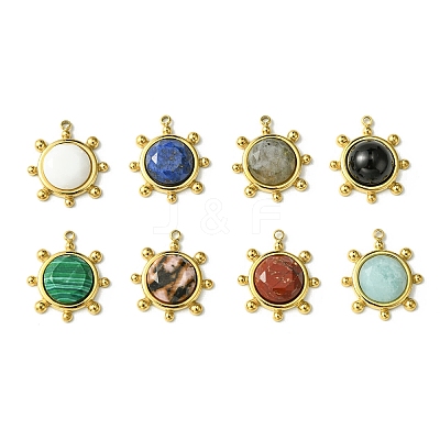 Faceted Natural & Synthetic Mixed Gemstone Pendants FIND-Z028-39-1