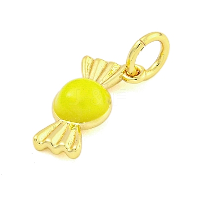 Rack Plating Brass Enamel Pendants KK-U021-04-G-1
