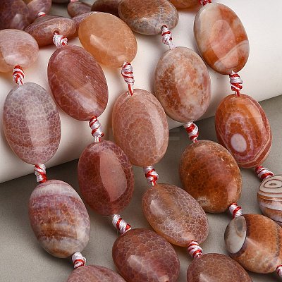 Natural Fire Crackle Agate Beads Strands GG-CBAE0EB-03D-1